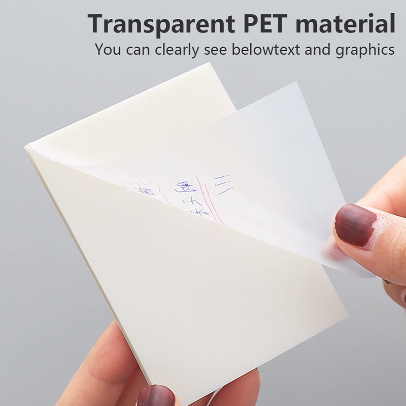 กระดาษโน๊ต-pet-แบบใส-กันน้ํา-สําหรับโรงเรียน-สํานักงาน-จํานวน-50-แผ่น