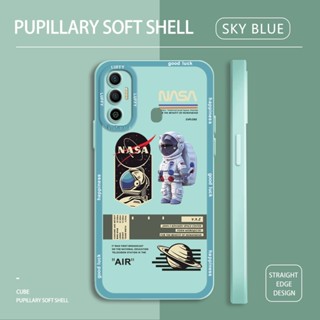 สําหรับ Tecno Pova 2 Spark 5 6 Air 6 Go 2020 2021 Spark 7 เคสโทรศัพท์มือถือ ซิลิโคนนิ่ม TPU กันกระแทก ลายการ์ตูนนักบินอวกาศ NASA