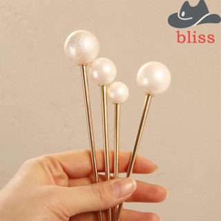 Bliss กิ๊บติดผมโลหะ รูปตัว U ประดับมุก สไตล์วินเทจ สําหรับเจ้าสาว