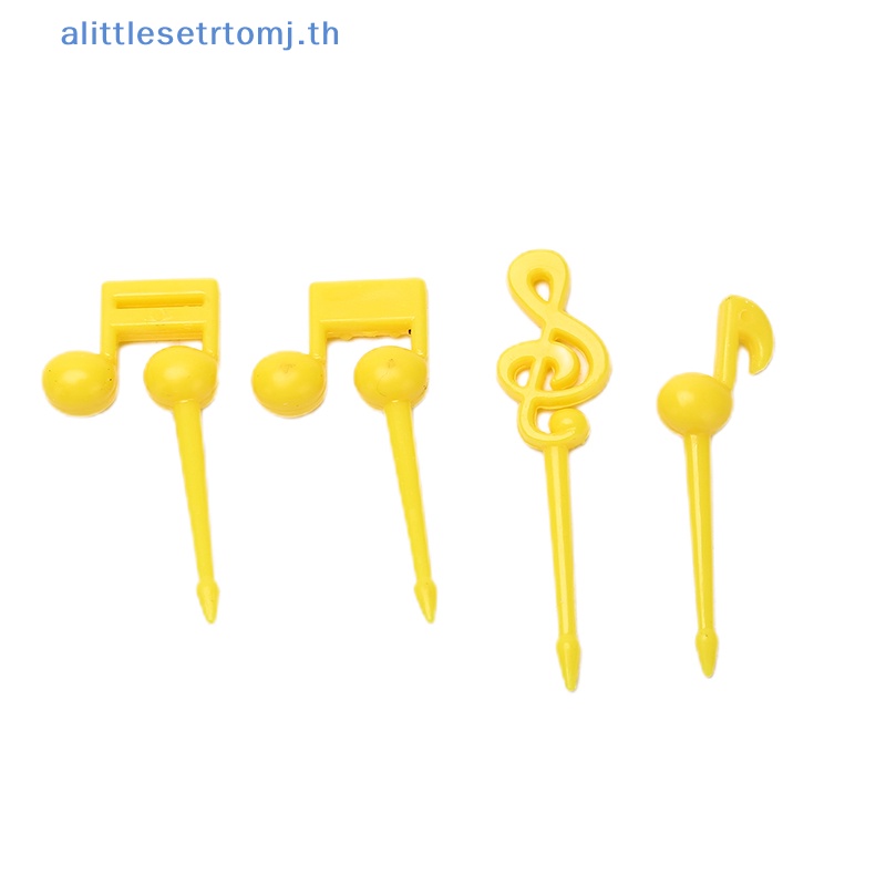 alittlese-ส้อมจิ้มผลไม้-ขนมขบเคี้ยว-ลายการ์ตูนโน้ตดนตรี-ขนาดเล็ก-สําหรับเด็ก-16-ชิ้น-ต่อชุด