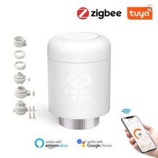 {fash} Tuya Zigbee เทอร์โมสตัทควบคุมอุณหภูมิ หม้อน้ํา วาล์วหม้อน้ําอัจฉริยะ ไร้สาย ควบคุมผ่านแอพ สําหรับ Amaz