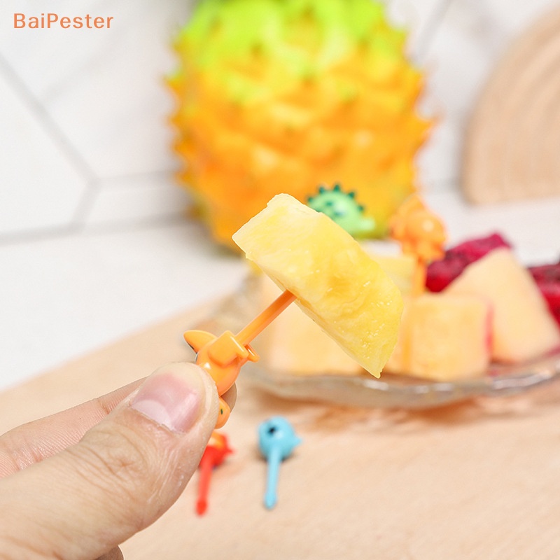baipester-ส้อมจิ้มผลไม้-ไม้จิ้มฟัน-ลายการ์ตูนสัตว์น่ารัก-ขนาดเล็ก-สําหรับตกแต่งกล่องอาหารกลางวัน-อาหารเสริมเด็ก