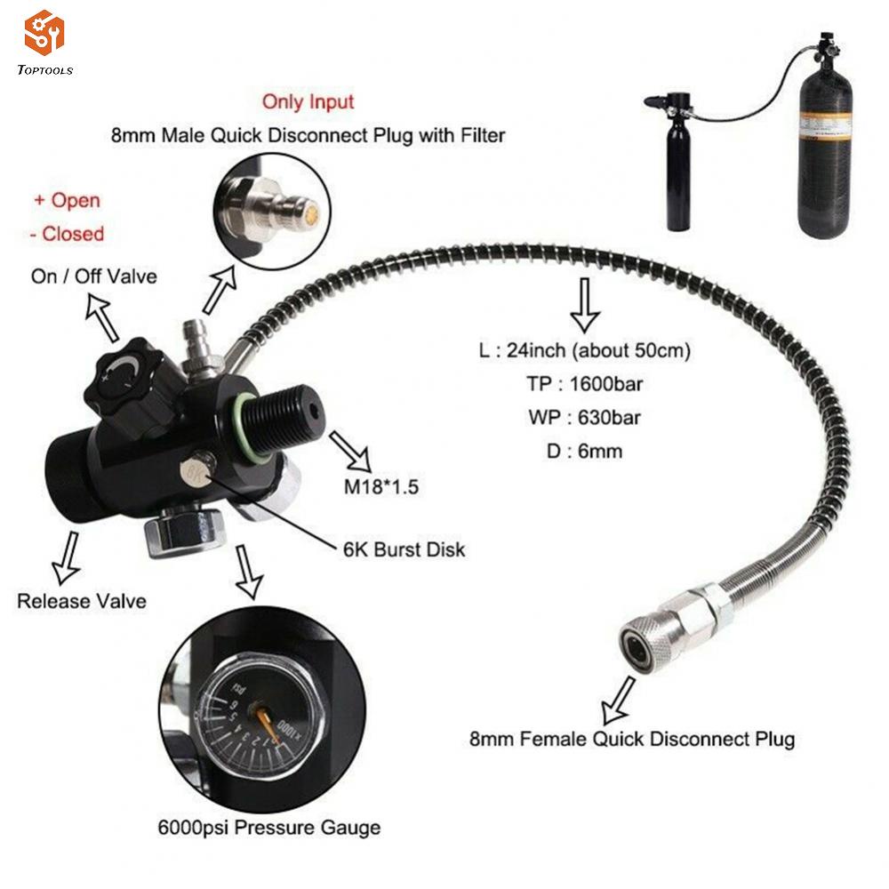 วาล์วควบคุมแรงดัน-pcp-scba-สวิตช์วาล์วอากาศ-แบบคู่