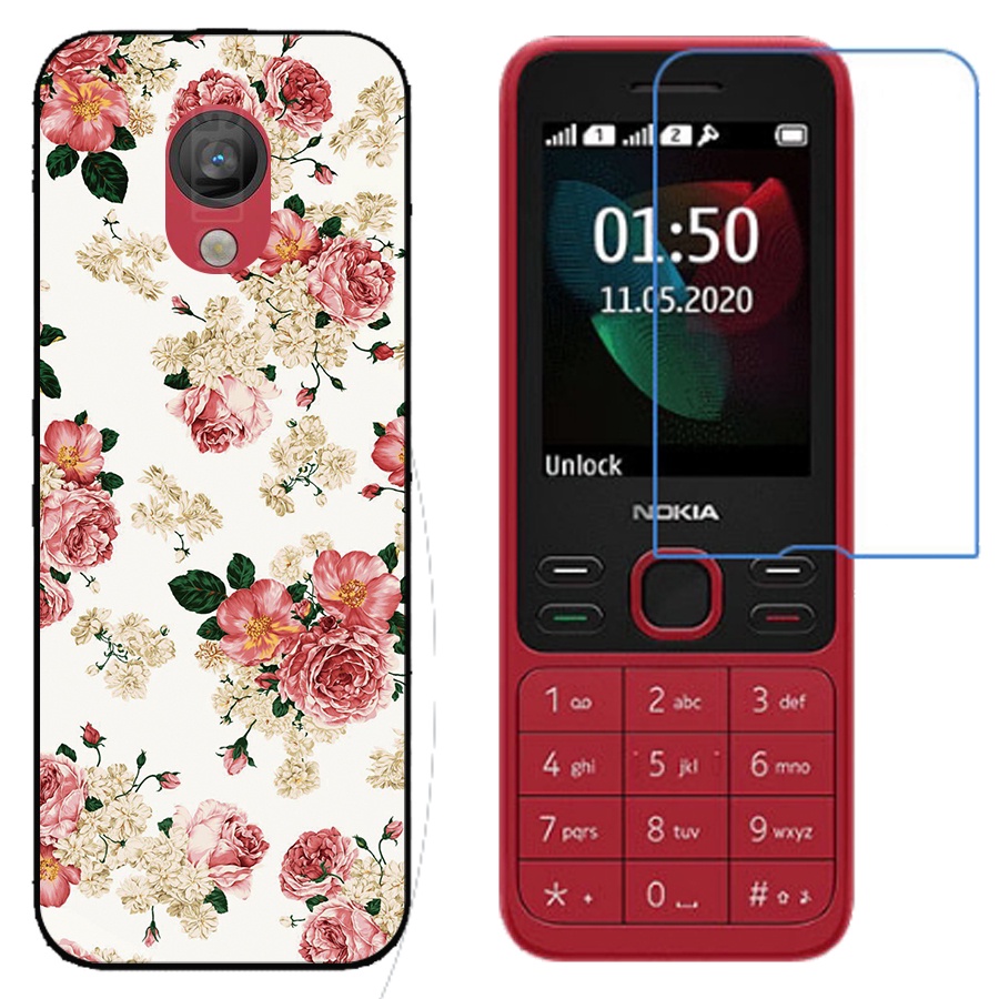 nokia-150-2020-125-2020-เคสซิลิโคน-tpu-นิ่ม-ปิดด้านหลัง-พร้อมฟิล์มกันรอยหน้าจอ-ป้องกันการระเบิดนาโน-ไม่ใช่กระจกนิรภัย