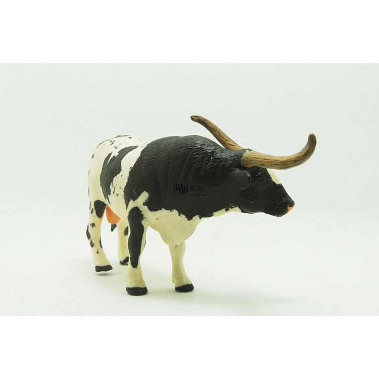 การขายส่งโรงงานอุตสาหกรรม-จำลองสัตว์ป่าชุด-texas-longhorn-bull-พลาสติกของเล่นจำลอง-montessori-สื่อการสอน