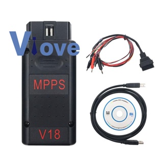 Mpps V18 OBD2 เครื่องมือวินิจฉัยหลัก ไตรคอร์ มัลติบูท V18.12.3.8 พร้อมสายเคเบิล