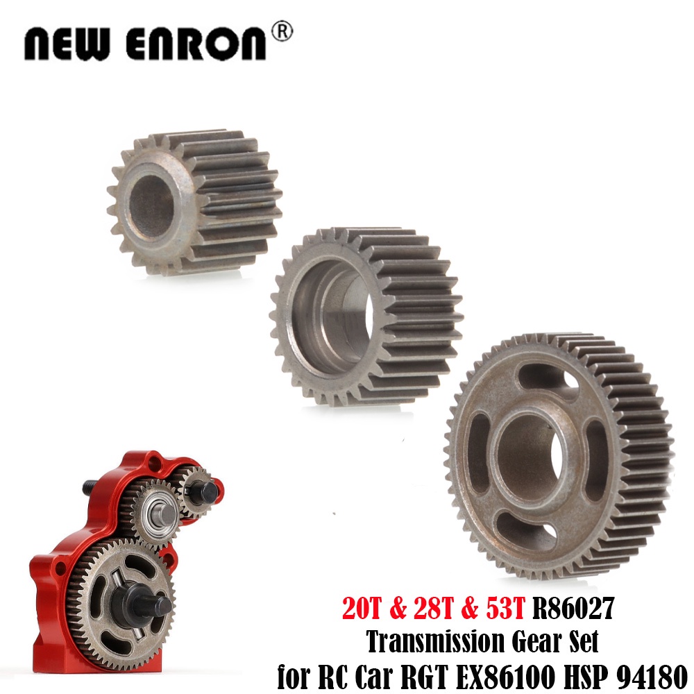 ชุดเกียร์ส่งศูนย์โลหะ 3Pc 20T 28T 53T R86027 P860026 สำหรับรถยนต์ RC 1/ ...