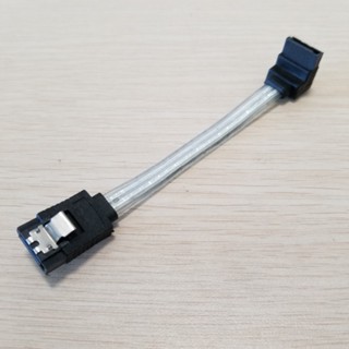 Dc ATX Mini ITX SATA 90 องศา มุมขวา เคสเมนบอร์ด HDD สายเคเบิลข้อมูล สั้นพิเศษ 10 ซม.