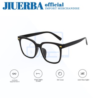 JIUERBA แว่นตาสายตาสั้น ป้องกันรังสียูวี กรอบสี่เหลี่ยม ขนาดใหญ่ สไตล์วินเทจ คลาสสิก ป้องกันแสงสีฟ้า และป้องกันความเมื่อยล้า สําหรับผู้ชาย และผู้หญิง