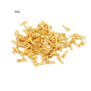 Fuy ขั้วต่อสายไฟลําโพง ทองเหลือง 6.3 มม. 100 ชิ้น OP