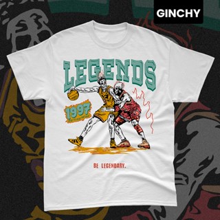 【ใหม่】Legendary Matchup of Kobe and Jordan "Head-to-head Matchup" "Be Legendary" Tee by GINCHY