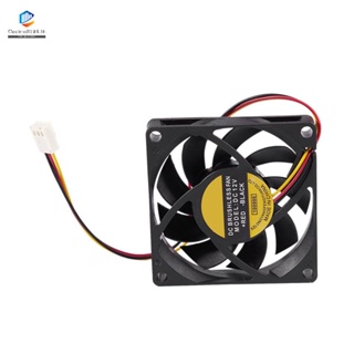 พัดลมระบายความร้อน CPU DC Brushless Cooler 70x70 มม. 12V 3-Pin สีดํา สําหรับคอมพิวเตอร์ PC