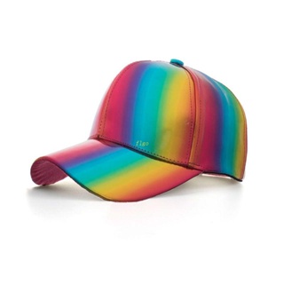 Flgo หมวกเบสบอลสะท้อนแสง สีรุ้ง เปลี่ยนสีได้ สําหรับผู้ชาย และผู้หญิง