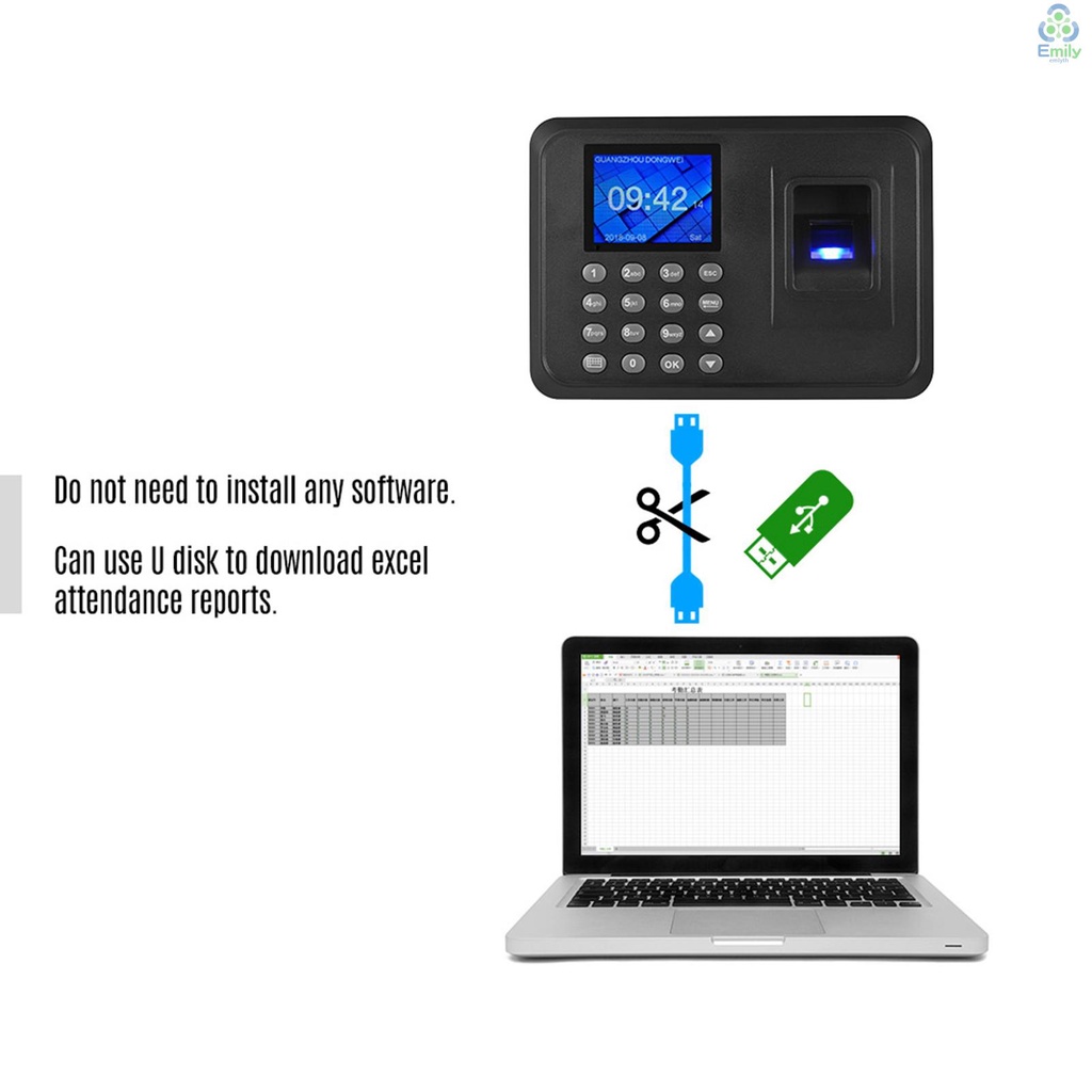 เครื่องสแกนลายนิ้วมือ-หลายภาษา-พร้อมหน้าจอ-lcd-2-4-นิ้ว-รองรับดิสก์-u-19-มาใหม่