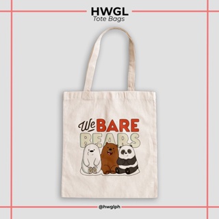 We Bare Bears กระเป๋าผ้าแคนวาส คุณภาพสูง KIVV