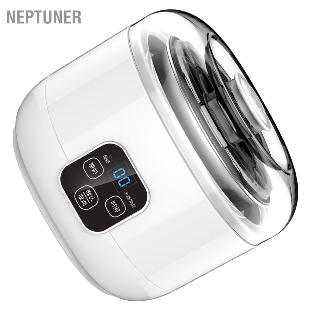 neptuner-เครื่องทำโยเกิร์ตอัตโนมัติมัลติฟังก์ชั่นเครื่องทำโยเกิร์ตกรีกไฟฟ้าแบบโฮมเมดขนาดกะทัดรัดสำหรับหอพักในครัว