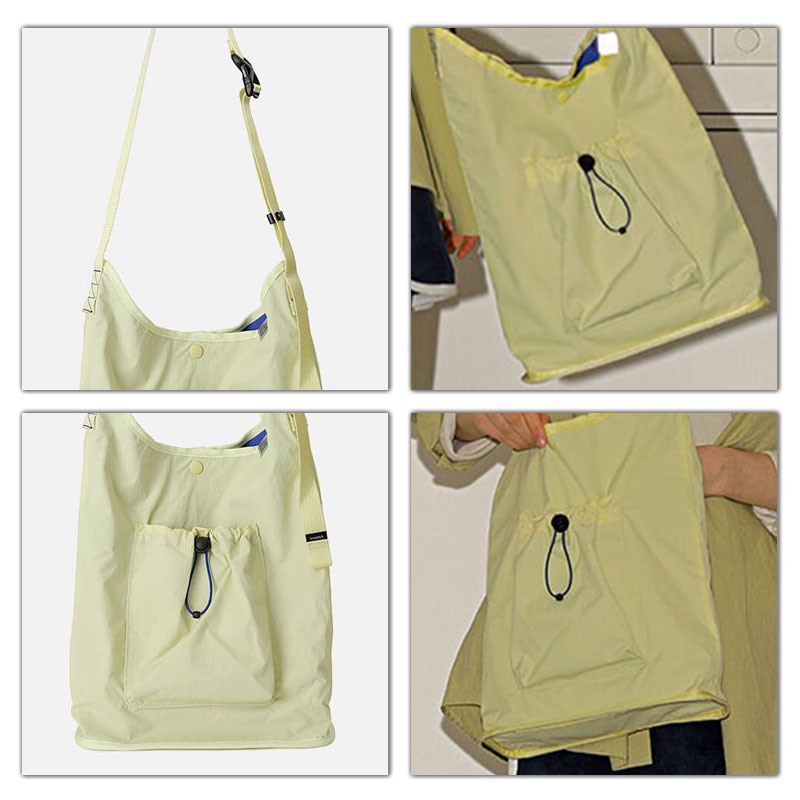 taidu-กระเป๋าสะพายข้างแฟชั่นลำลอง-การออกแบบเฉพาะของเกาหลี-วัสดุผ้าใบ-กระเป๋าหูรูดแบบสบาย-ๆ-ที่เรียบง่ายและน้ำหนักเบา