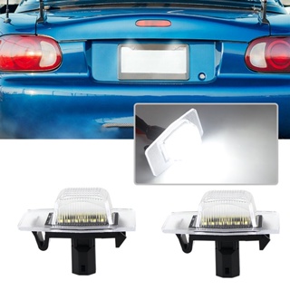 หลอดไฟ LED ติดป้ายทะเบียนรถยนต์ สําหรับ Mazda 323 MPV Protege Tribute Miata MX-5 Ford Escape Mercury 2 ชิ้น