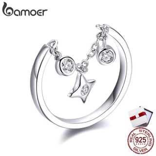 Bamoer 925 แฟชั่นแหวน Starry Sky SCR 408