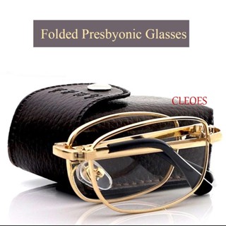 CLEOES Presbyonic Glasses Portable With Box Natural High Definition Crystal Comfortable Anti-fatigue Eyeglass