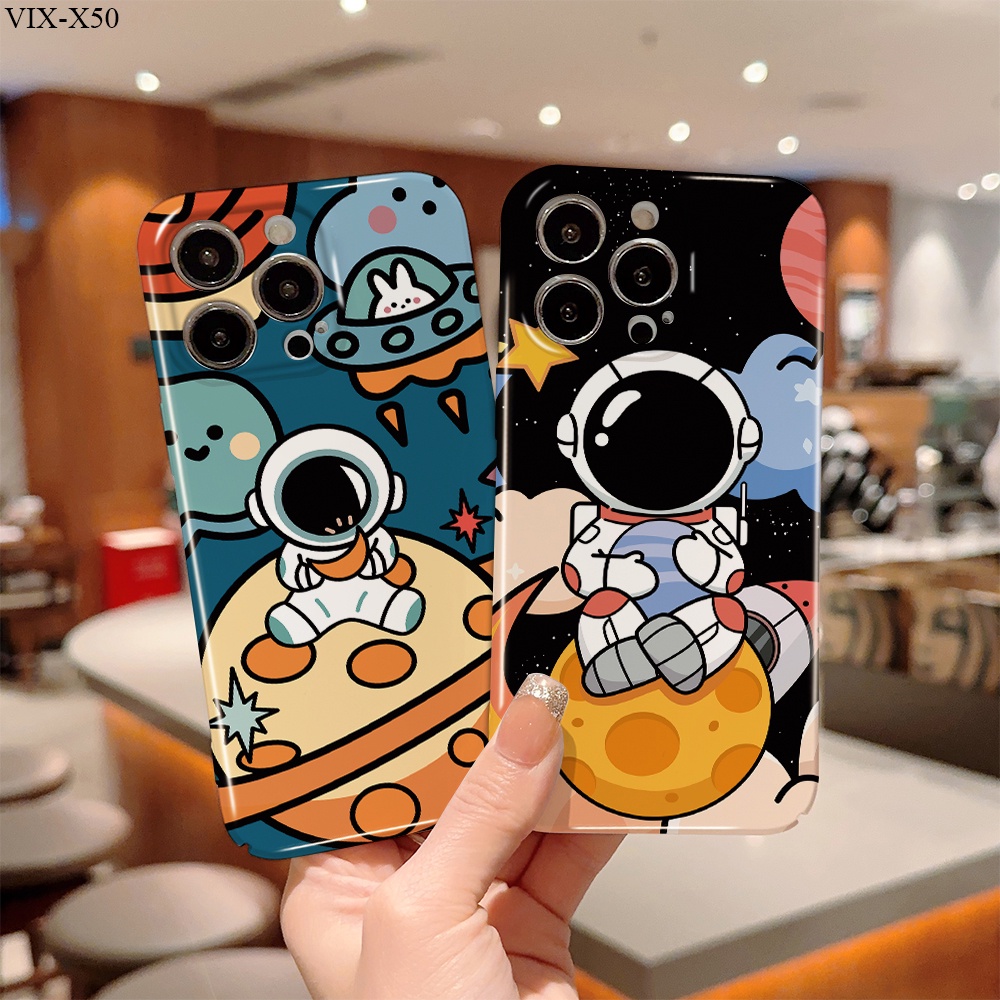 Vivo X90 X80 X70 X60 X50 Pro 5g เคสวีโว่ สำหรับ Case Cartoon Cute Nasa 