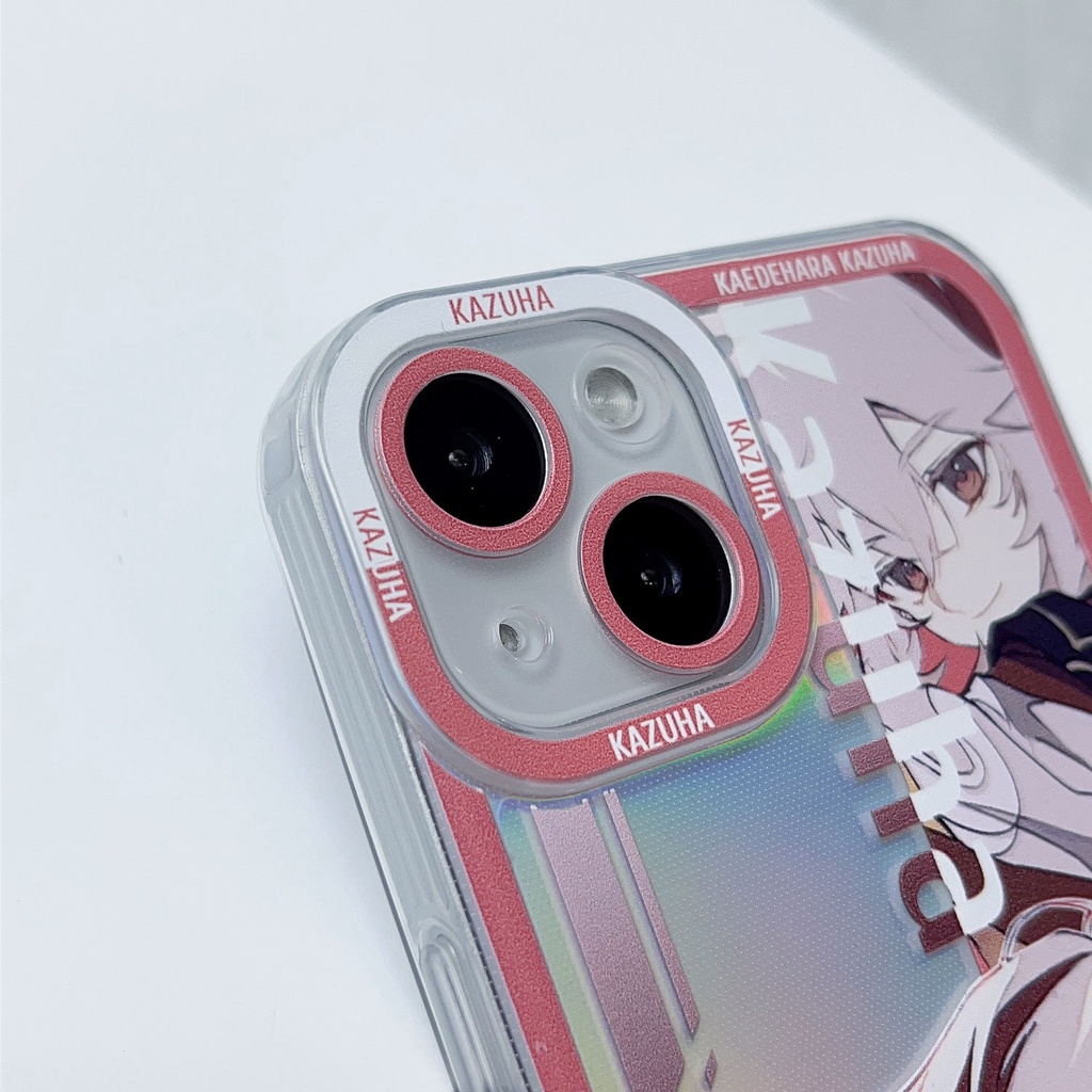 genshin-impact-kaedehara-kazuha-transparent-laser-case-for-iphone-14-13-12-11-pro-promax-x-xs-xsmax-xr-7-8-plus