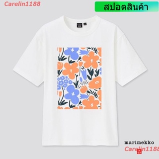 Carelin1188 New UNIQLO เสื้อยืดสตรีคอกลมแขนสั้นพิมพ์ลาย Marimekko รับลมร้อน 440697 discount
