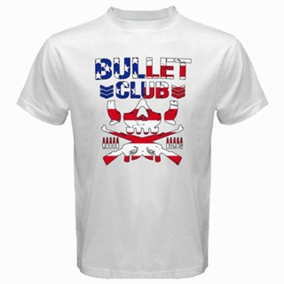  พิมพ์ลาย เสื้อยืดผ้าฝ้ายพิมพ์ลายขายดี Gildan เสื้อยืดผ้าฝ้าย 100% พิมพ์ลายธงชาติอเมริกา Bullet Club fight สําหรับผู้ชาย