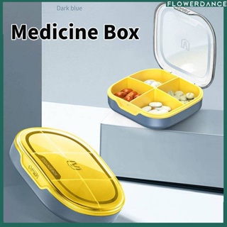 มินิแบบพกพา Pill Organizer กรณี 6 ตารางช่อง Travel Pillbox สไตล์นอร์ดิก Dispenser กล่องยา Dispensing Medical Kit ดอกไม้