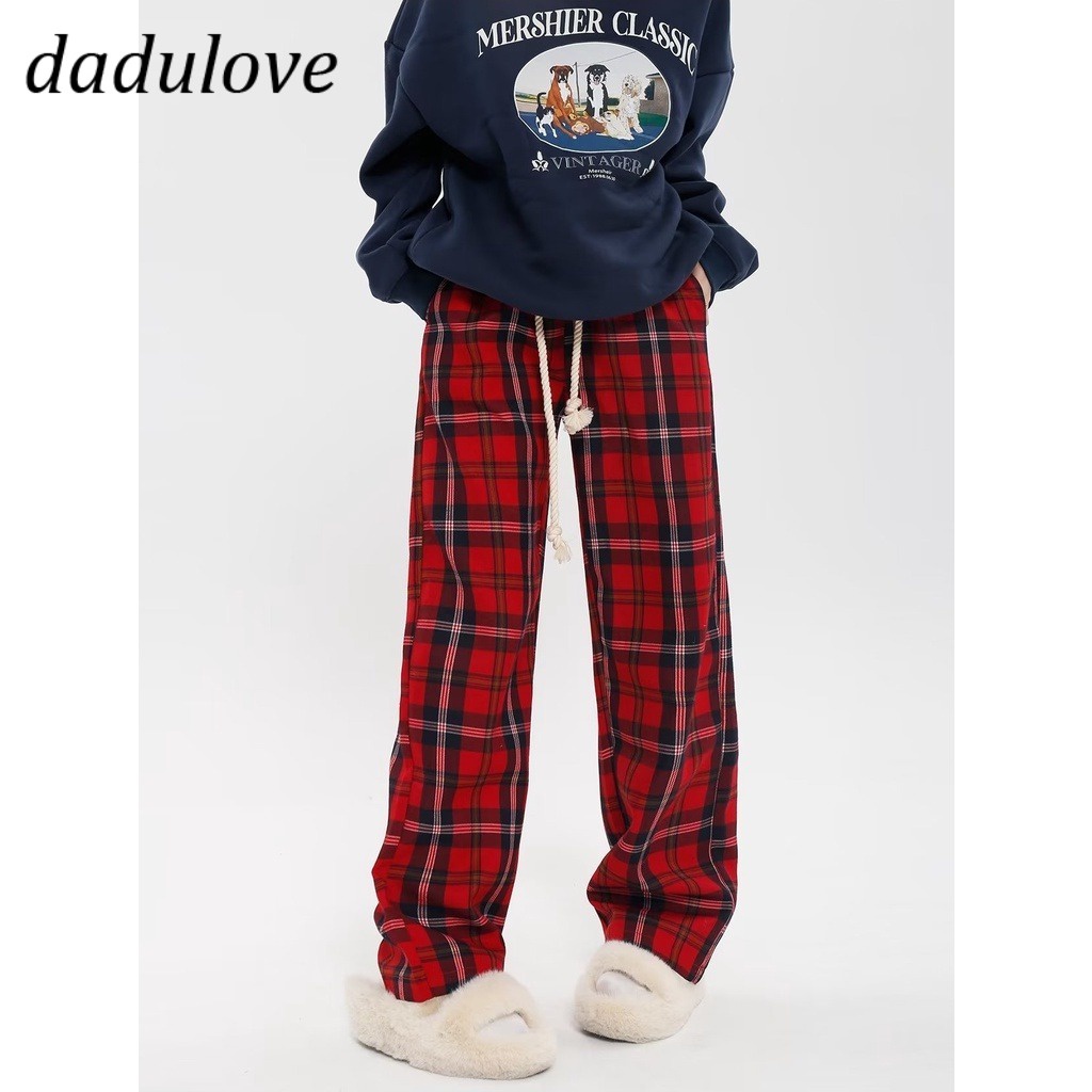 dadulove-new-american-ins-high-street-plaid-casual-pants-niche-high-waist-wide-leg-pants-large-size-trousers