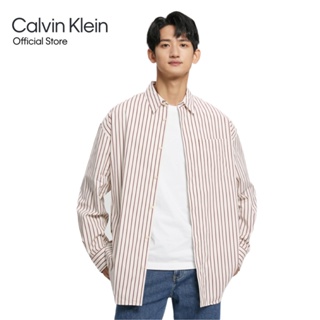 CALVIN KLEIN เสื้อเชิ้ตผู้ชายทรง Relaxed รุ่น 40JM111 101 - สีครีม