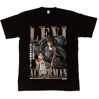 เสื้อยืดแขนสั้นการออกแบบเดิมเสื้อยืด พิมพ์ลายการ์ตูน Levi Ackerman Attack On Titan Final Season Homage Series สําหรับผู้