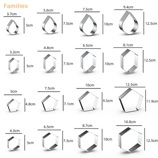 Families&gt; ชุดแม่พิมพ์ตัดคุ้กกี้ อัญมณี ทรงหกเหลี่ยม ขนาดใหญ่