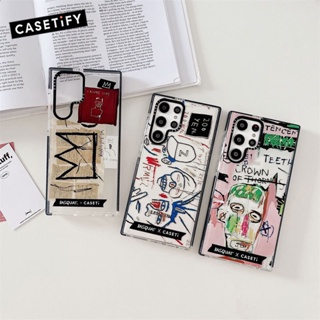 เคสโทรศัพท์มือถือแบบใส ลาย Basquiat CASETiFY สําหรับ Samsung Galaxy S20 S21 S22 S23 Ultra S20+ S21+ S22+ S23 Plus