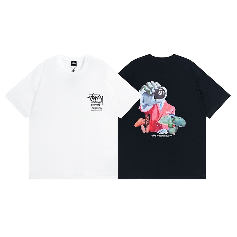 stussy-เสื้อยืดแขนสั้น-พิมพ์ลาย-8-magic-สีดํา-สไตล์คลาสสิก-ไซซ์-8-สําหรับผู้ชาย-และผู้หญิง-kytsdue