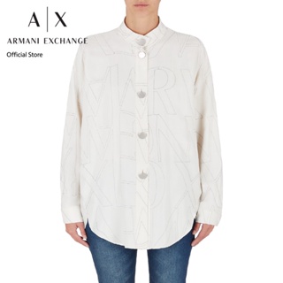 AX Armani Exchange เสื้อเชิ้ตผู้หญิง รุ่น AX 6LYC25 YN5GZ81AT -  สีขาว
