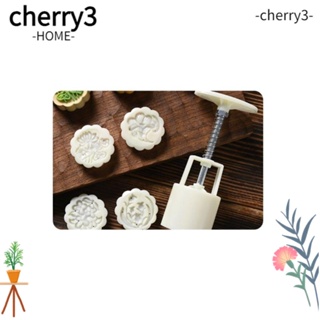 Cherry3 แม่พิมพ์ขนมไหว้พระจันทร์ พลาสติก สีขาว แบบกดมือ สร้างสรรค์ สําหรับตกแต่งเค้ก ถั่วเขียว เทศกาล