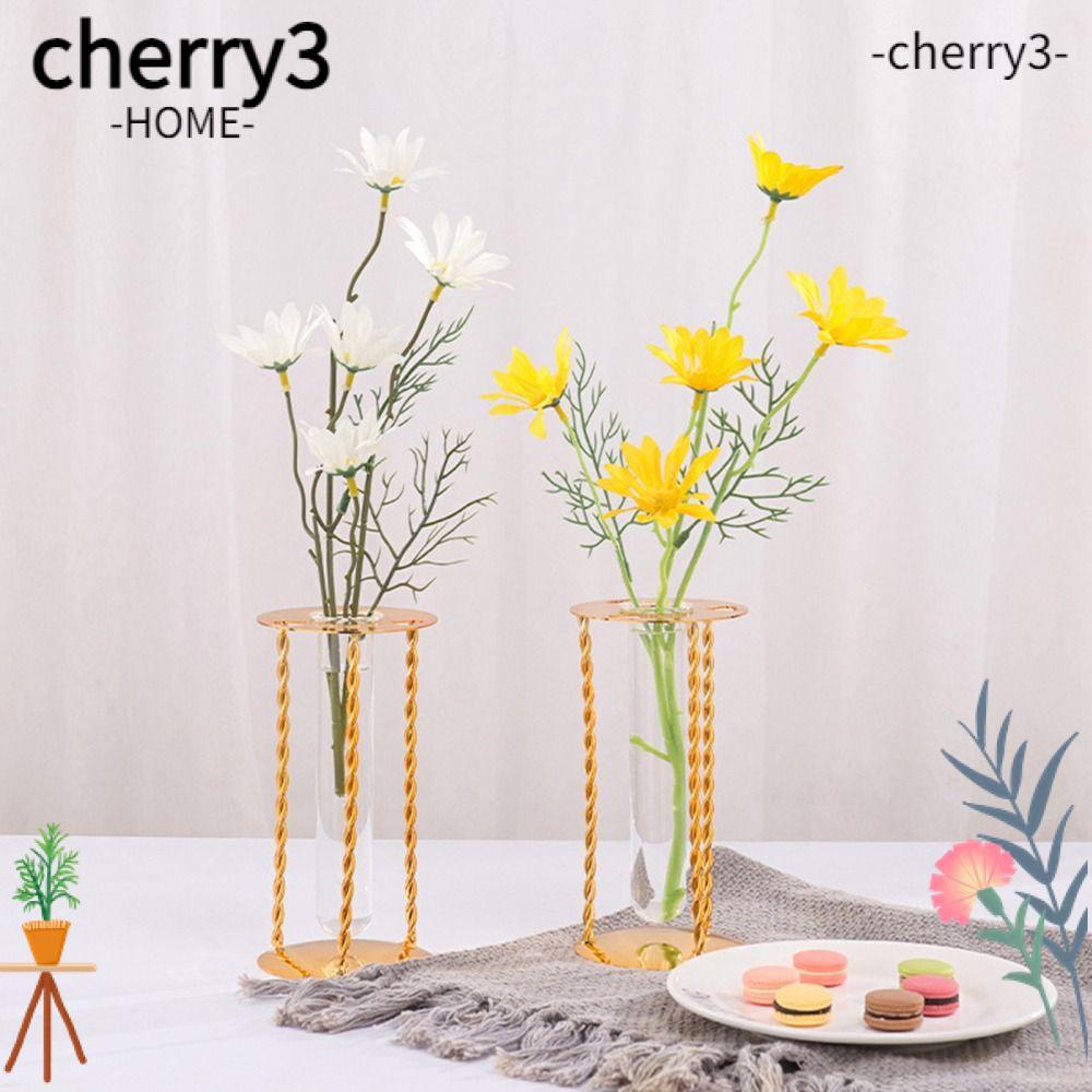 cherry3-แจกันแก้ว-โลหะ-สร้างสรรค์-สําหรับตกแต่งบ้าน