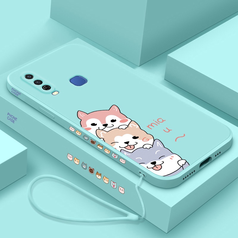 เคสโทรศัพท์มือถือ-ซิลิโคน-ลายการ์ตูนน่ารัก-พร้อมสายคล้อง-สําหรับ-oppo-realme-5-5i-6i-5pro-6pro-c3-c2-c11-c12-c15-c25