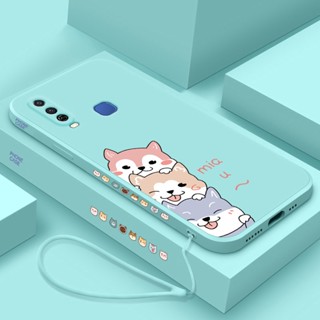 เคสโทรศัพท์มือถือ ซิลิโคน ลายการ์ตูนน่ารัก พร้อมสายคล้อง สําหรับ Huawei y5p y6p y7p y9s y7a y9a psmart 2021