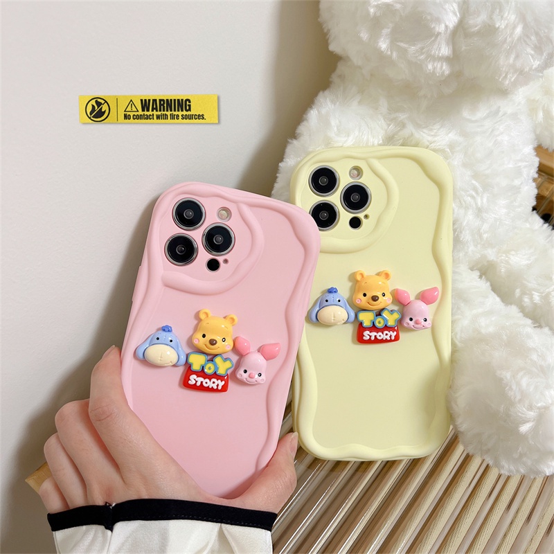 เคสโทรศัพท์มือถือ-ลายหมี-และหมู-สีครีม-สําหรับ-samsung-s21-s22-s23-plus-ultar