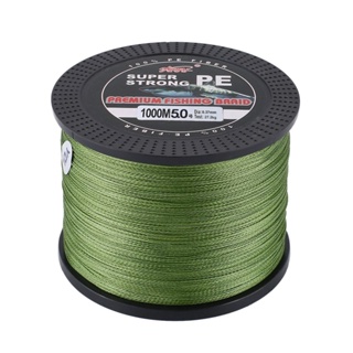 1000m PE Braided Fishing Line Abrasion Resistant 0.37mm 27.2kg Fishing Line