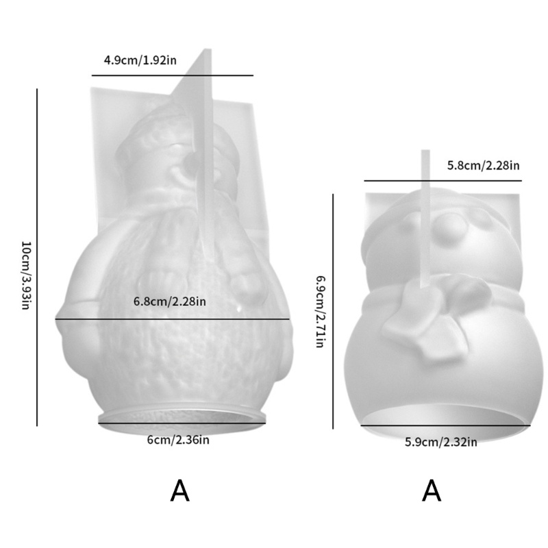แม่พิมพ์ซิลิโคน-รูปสัตว์-สําหรับทําเทียนหอม-ผ้าพันคอ-กระดิ่ง-สโนว์แมน-diy