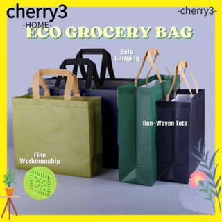 Cherry3 กระเป๋าโท้ท แบบไม่ทอ พร้อมหูหิ้ว กันน้ํา DIY