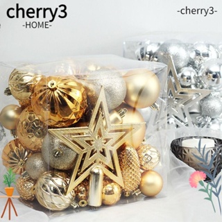 Cherry3 ลูกบอลแขวนตกแต่ง ของขวัญคริสต์มาส DIY 45 ชิ้น ต่อชุด