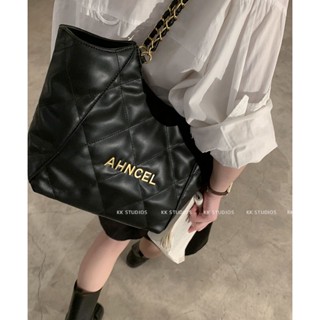 Chanel Style Large Capacity Bag Womens 2023 New Fashion Autumn and Winter All-match Rhombic Chain Shoulder Bag Fashionable Tote Bag