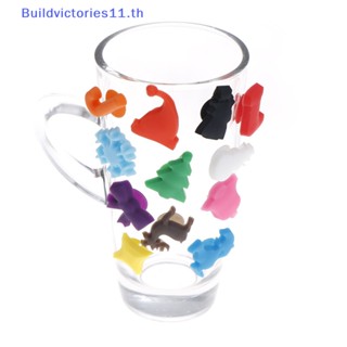 Buildvictories11 ถ้วยดูดซิลิโคน สําหรับตกแต่งปาร์ตี้คริสต์มาส 12 ชิ้น