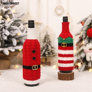 Weststreet ปลอกหุ้มขวดไวน์ แฮนด์เมด ลายคริสต์มาส ซานตาคลอส แชมเปญ เบียร์ และฮอลิด้า