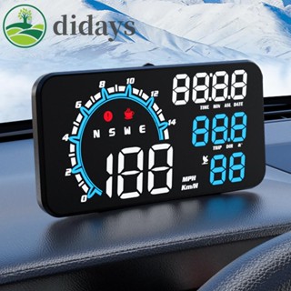 เครื่องวัดความเร็วอัตโนมัติ หน้าจอ LED GPS MPH สําหรับรถบรรทุก มอเตอร์ไฟฟ้า [Didays.th]