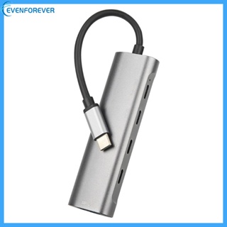 Ev อะแดปเตอร์ฮับ USB C Type C USB3 0 4 พอร์ต USB C PD60W สําหรับแล็ปท็อป